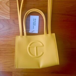 Telfar Yellow mini bag.